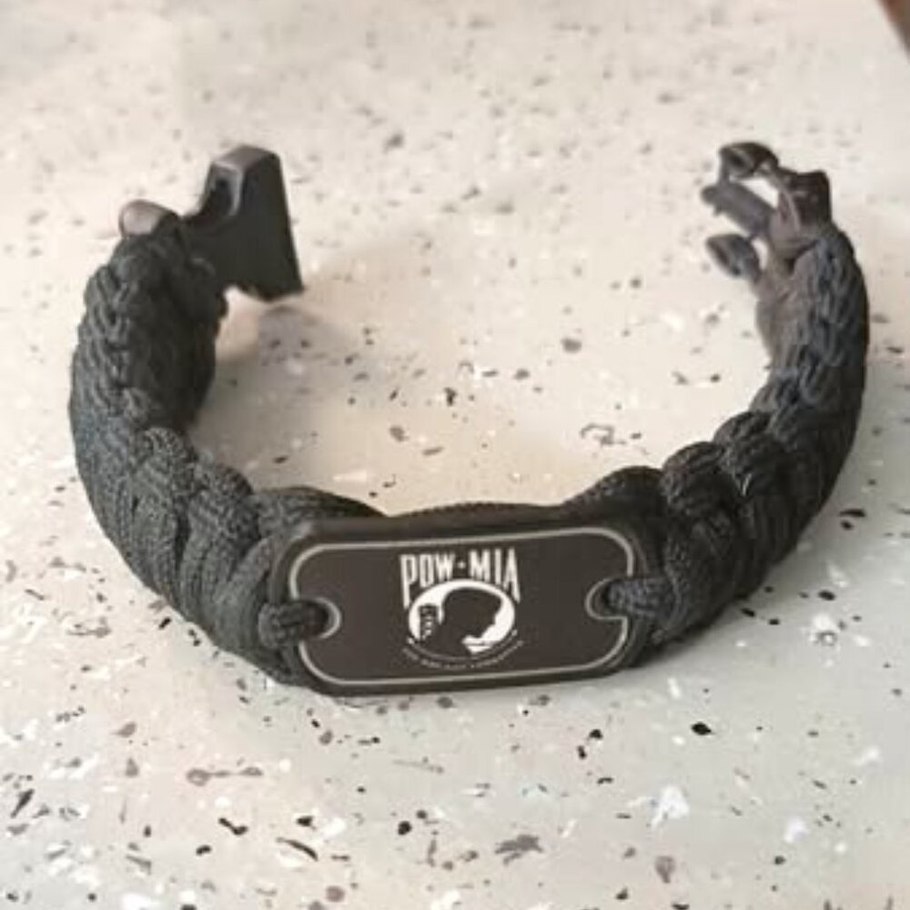 POW-MIA "You Are Never Forgotten" Paracord Bracelet